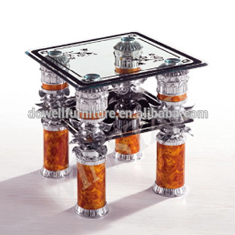 
vintage industrial metal glass coffee table for living room 