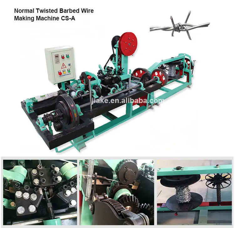 High speed barbed wire making machine