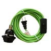 CE/VDE Colorful Fabric Cord Covers Decorative Cord Set Lamp Holder Textile Power Cord pendant light