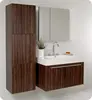 MDF wall-mounted lowes bathroom vanity cabinets FVN8090GW