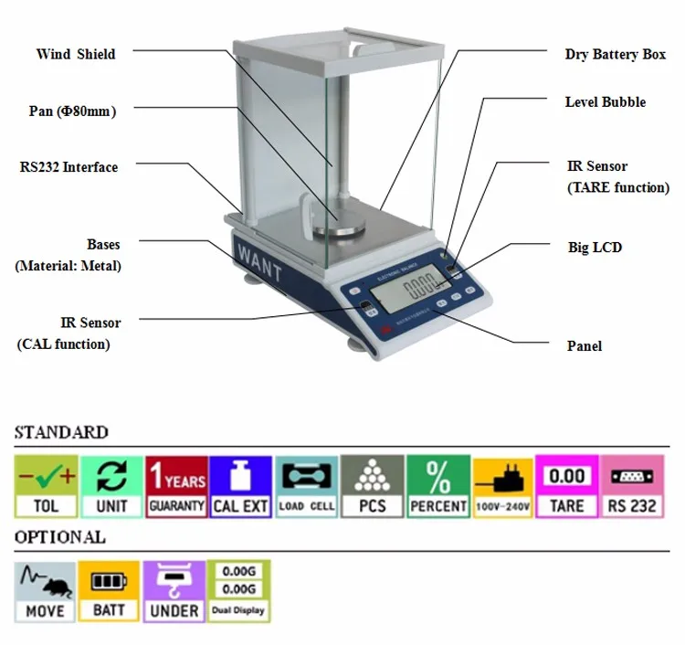 Laboratory Precision Electronic Analytical Balance 0.1mg Buy