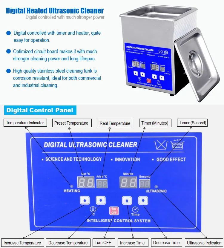 K120HTD 2l jewelry ultrasonic cleaner