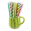 Pink paper straws party disposable tableware logo printed advertising
