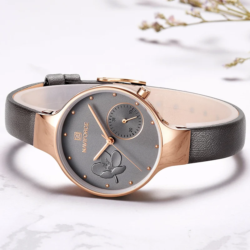 

Naviforce Watch Women Luxury Leather Quartz Woman Watch Leather Wristwatch Watches Women Fashion Watch 2019 Relogio Feminino