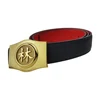 Chinese Character Manufactures Wholesale Golden Men Custom Logo Belt