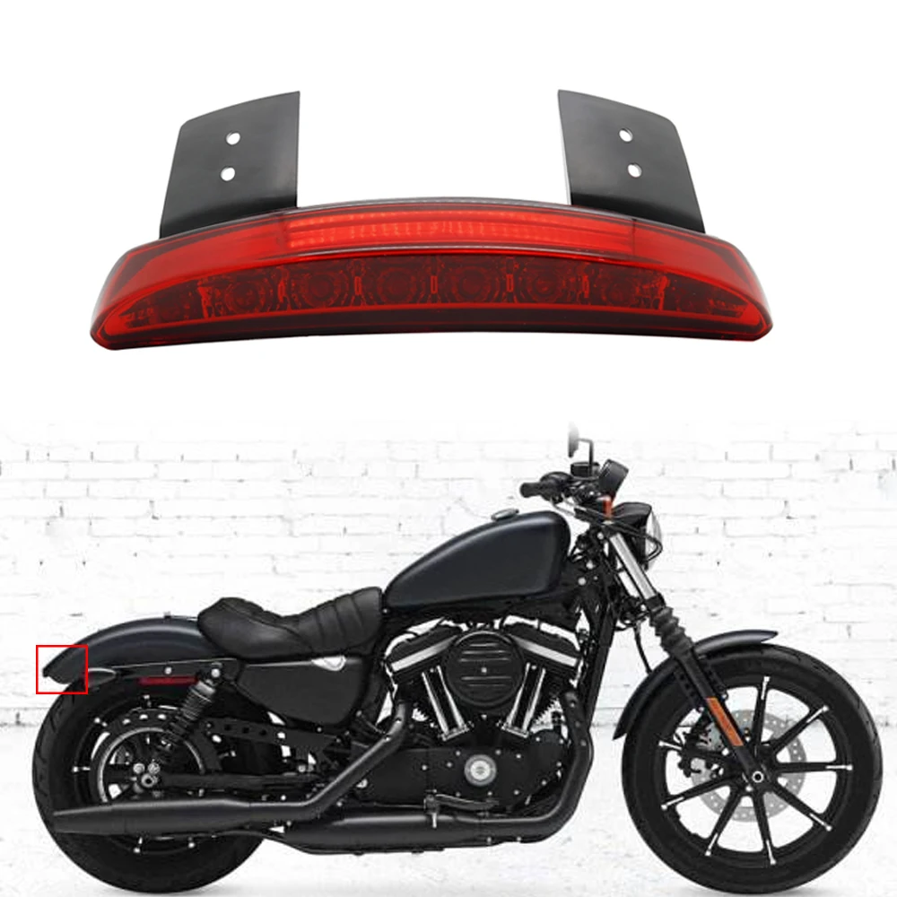 

Best selling motorcycle led light tail lamp rear fender edge red led Brake rear light for Harley Touring Sportster XL 883 1200, Smoke,red,
