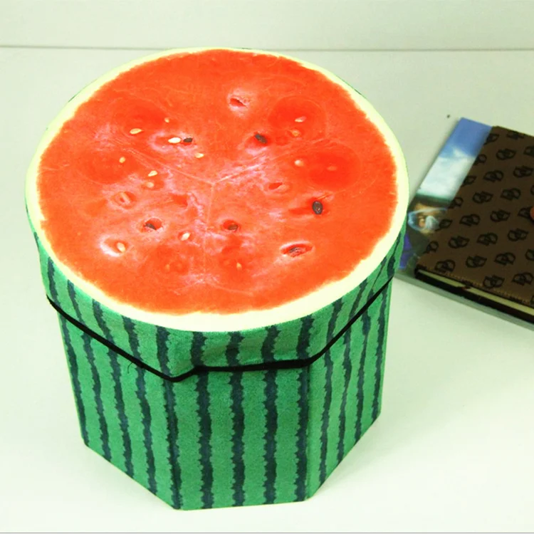 

3D Fruit Folded Storage Box Fruit Seat Round Folding Storage Box, Can be customized