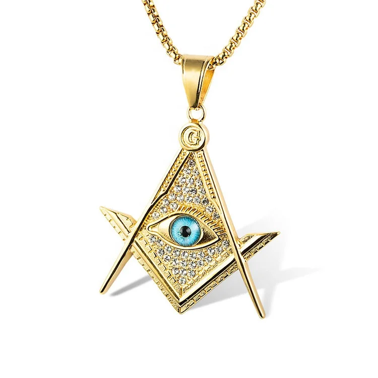 

Marlary Latest Fashion Charming Masonic Designs Zircon Diamond Eye Pendant Wholesale