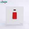 High Quality one gang DP with Indicator white 32A 250V electric Modular heater switch