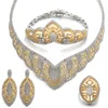 Vantage Silver and Gold Color Ancient Royal Style Crystal Jewelry Sets Antique Jewelry Indian Jewelry Necklace Set