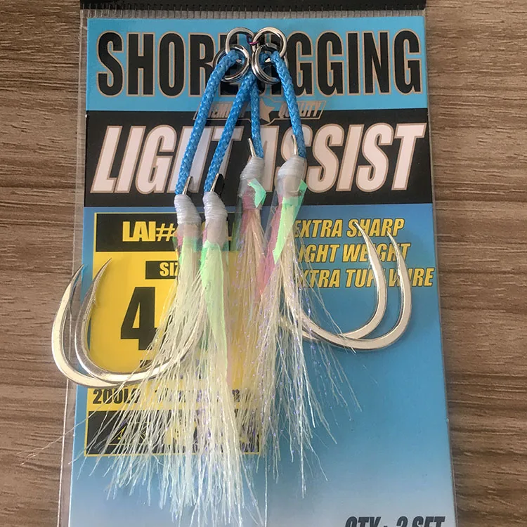 Jk Premium Quality Shore Jigging Hook Assist Fishing Hooks With