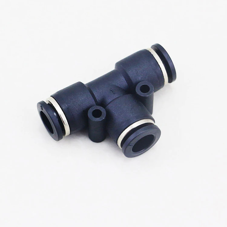 T Type Air Pneumatic Fittings Quick Connector 6mm Plastic Pe Type