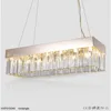 American modern creative long rectangle crystal metal Chandelier lighting