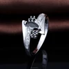 2018 latest hoop simple plain tat shaped stone finger ring jewelry manufacturer