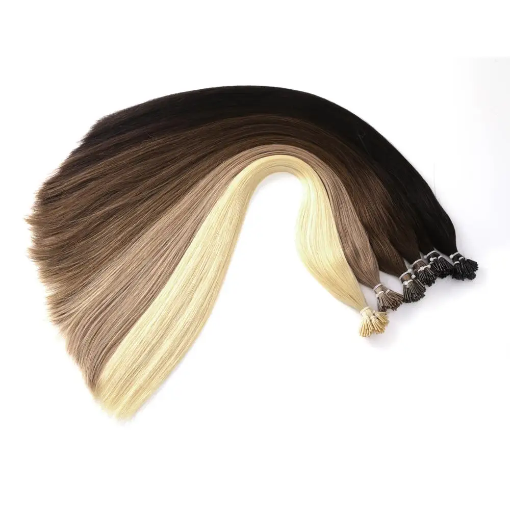 

Neitsi Dark Color I Tip Remy Human Hair Extensions Double Drawn Stick European Hair 9A