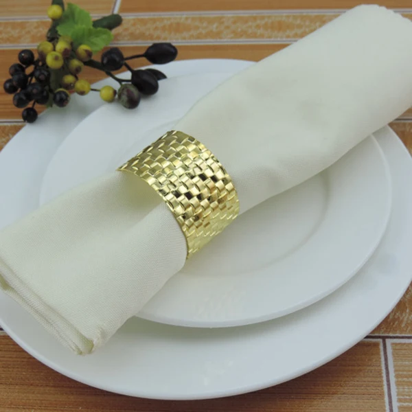 

Yiwu Aimee factory directly cheap wholesale gold table dinner napkin rings for wedding decoration(AM-NR02), Gold;silver