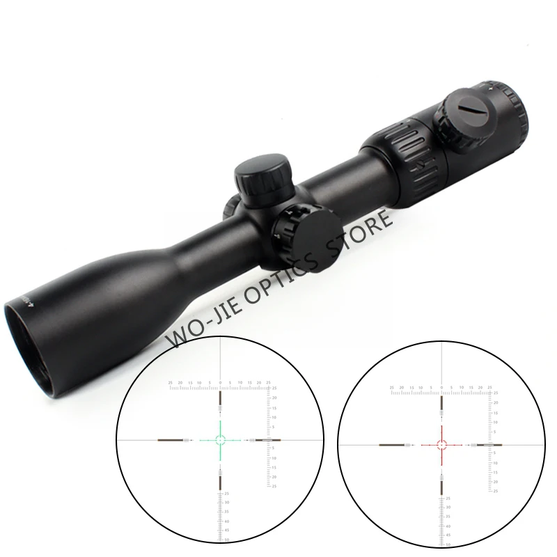 

MARCH 4-16x44 SFIR Hunting Compact Riflescope Tactical Optical Sights airsoft airgun electro illuminated scopes, Black