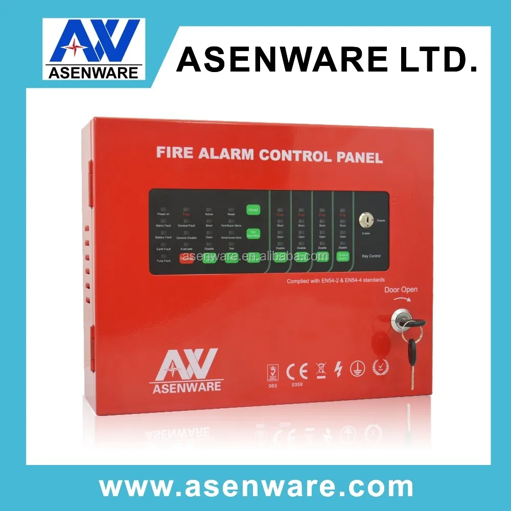 Customized Red Color 4 zone Conventional Fire Panel