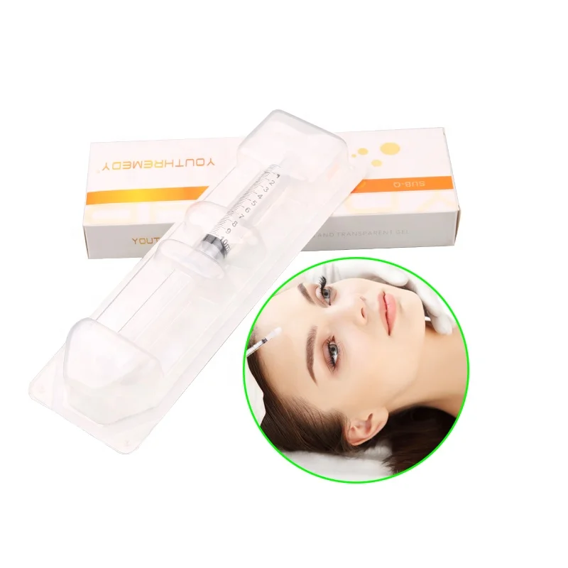 

2021 Effective hyaluronic acid injectable filler lip syringe 2ml DERM, Transparent