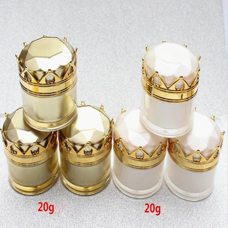Wholesale 20ml Gold Crown Shape Acrylic Jar,Plastic 20g