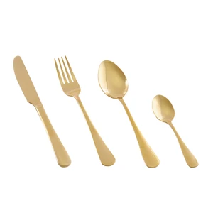 Image of Whole Sale OEM Wedding Brilliant Gold Plated Cutlery Set