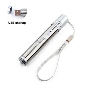 Rechargeable 3 1 LED Flashlight UV Light Laser Pointer