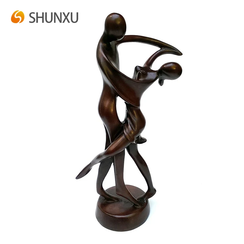 Antique Couple Dancer Resin Dancing Sculpture Statue Modern Abstract Dance Figurine Home Decor 0900