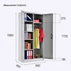 China Assemble Modern Used Room Steel Storage Clothes Wardrobe File Cabinet Locker With Two Doors