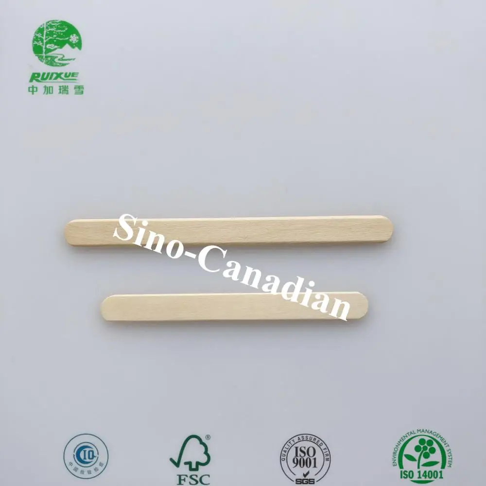
93mm birch wood ice cream stick spoon with printed logo 