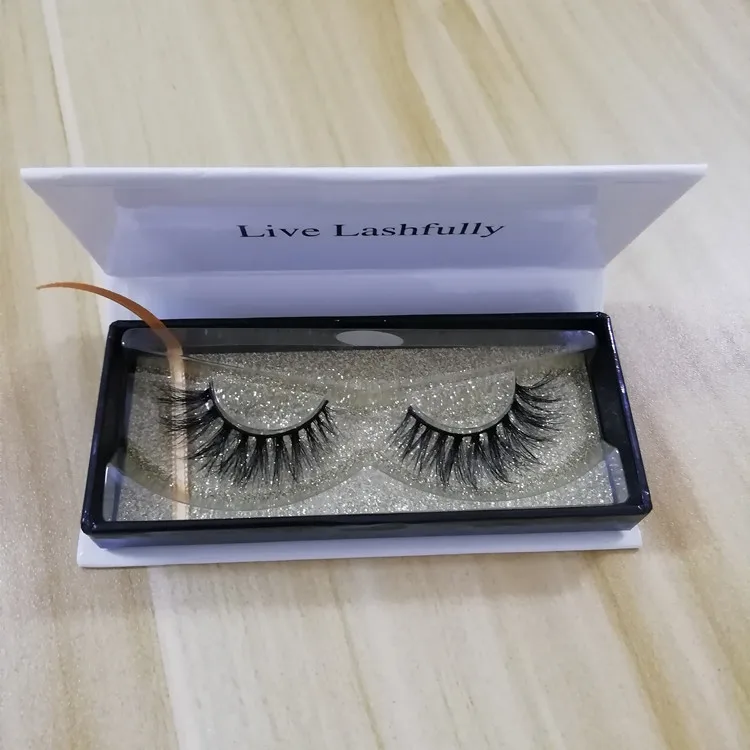 

3D mink eyelashes Strip Lashes private label cotton band Eyelashes Mink Fur hand- made Eyelashes Mink, Black