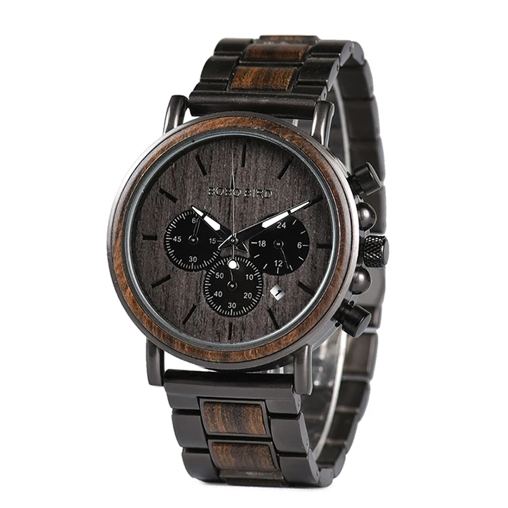 

BOBO BIRD wood Watch mens wrist Retro Style with Timepieces Chronograph Quartz Watches