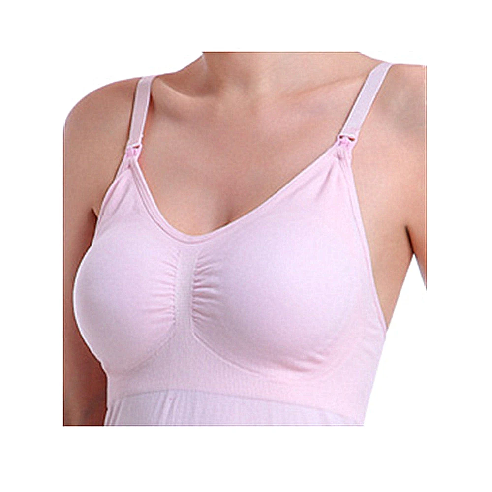 

Popular breast feeding cotton Workout push up nursing bra, Skin;black;pink
