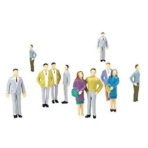 Painted Model - TOOGOO(R) 20pcs G Scale 1:25 Mix Painted Model People Train Park Street Passenger Figures
