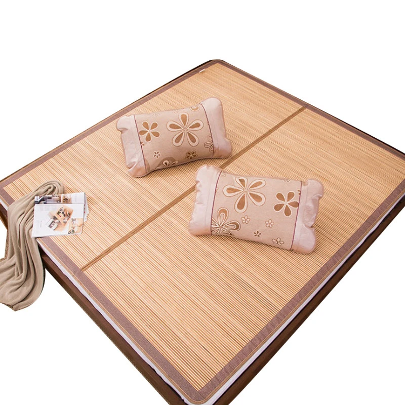 

Chinese Suppliers Private Custom Logo Label Size Cool Sleeping Home Double Large Bamboo Bed Mat, Natural