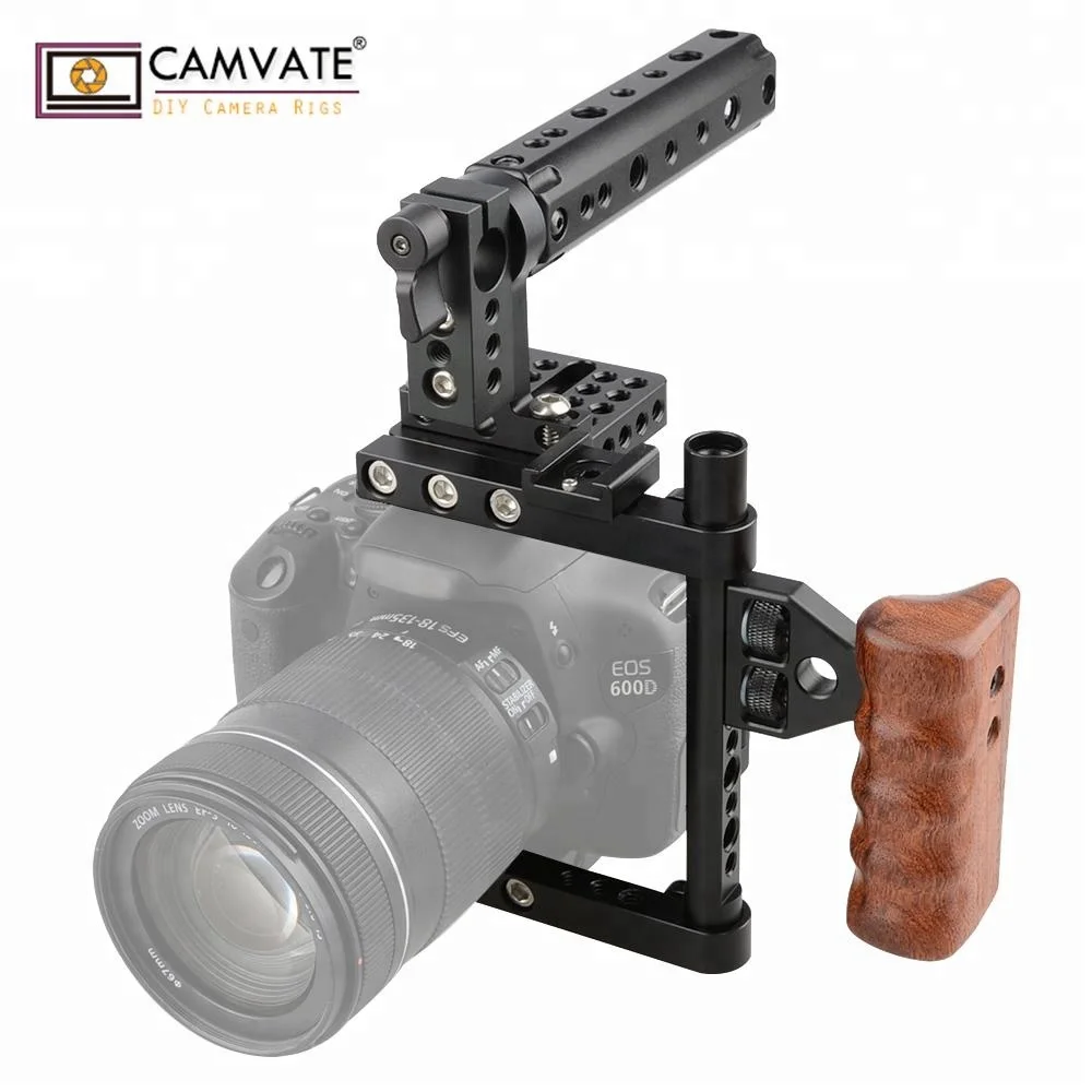 

CAMVATE Professional Aluminum Alloy 80d/6d/7d Handheld Dslr Camera Cage, Black