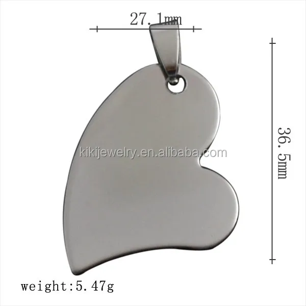 

Free Shipping Engravable 316L Stainless Steel Eco-Friendly Dog Tag Custom Engraved Blank Heart Charm Pendant Tag