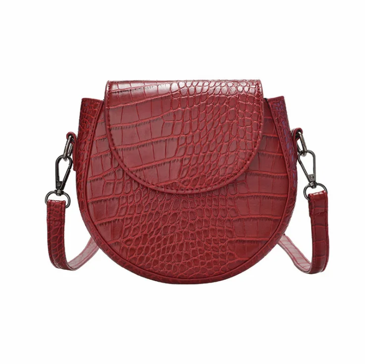 

Crossbody packet Bags 2020 new stone grain small round bag Spot wholesale