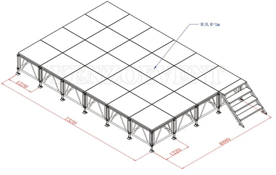 Fashionable modern outdoor aluminum mobile stage