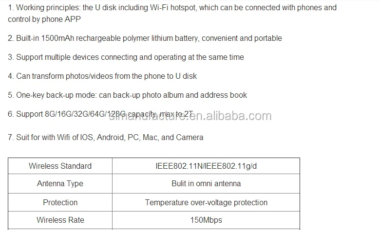 USB 2.0 U Disk Iphone Android Tablet Wifi Card Reader with Power Bank Function - ANKUX.COM