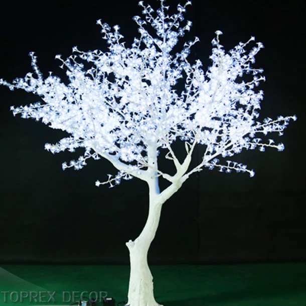 
Professional Custom Christmas Lights 2.5 M Outdoor Artificial Led White Cherry Blossom Tree Light 