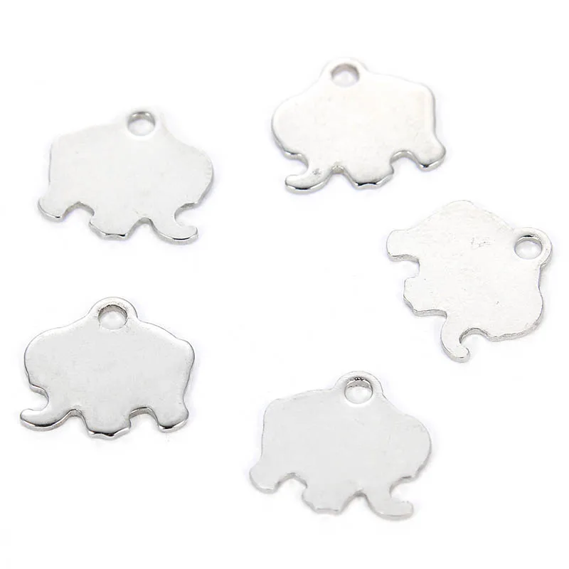 

The New Fashionable Stainless Steel Elephant Pendants Silver Elephant Pendant Bracelet Jewelry DIY Accessories, Steel color