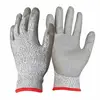 EN388 Level 5 Anti Proof HPPE Knitted PU Coated Safety Work Cut Resistant Gloves