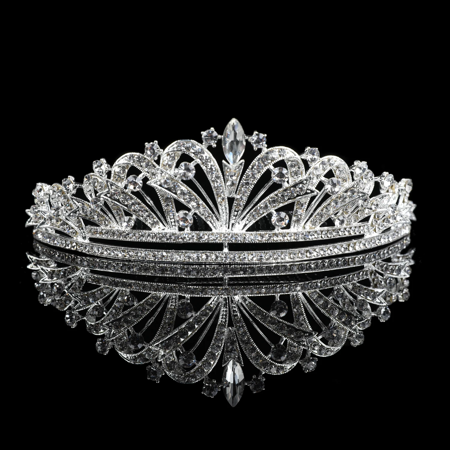 

ACS855 China Supplier New Design High Quality Wedding bridal tiara hair accessories wedding crown, Silver