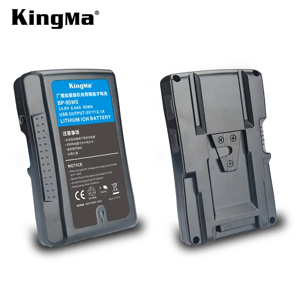 
KingMa 95Wh V Lock / V Mount Rechargeable Li ion Battery For Sony Camcorder Camera / LED Video Light 