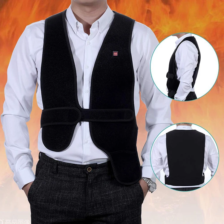 

Winter Women Men USB Charging Intelligent Heating Mens Vests Keep Warm Plus Jackets Wholesale Far Infrared Outdoor COLLARLESS