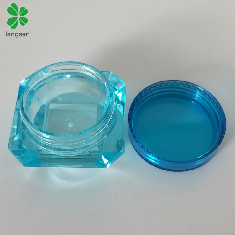  Plastic Small Diamond 5g 5ml Cosmetic Jar