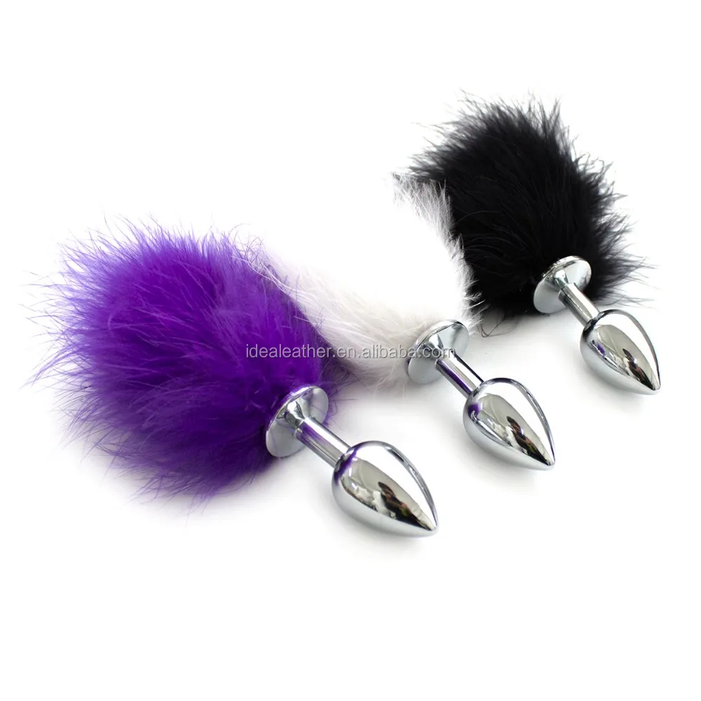Adult Bdsm Toys Stainless Steel With Feathers Sex Anal Plug Toys Real