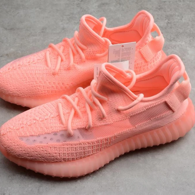 

with boxes highest quality yeeze 350 UA v2 women shoes casual brand trainer ladies das yezy glow pink feminino running sports, N/a