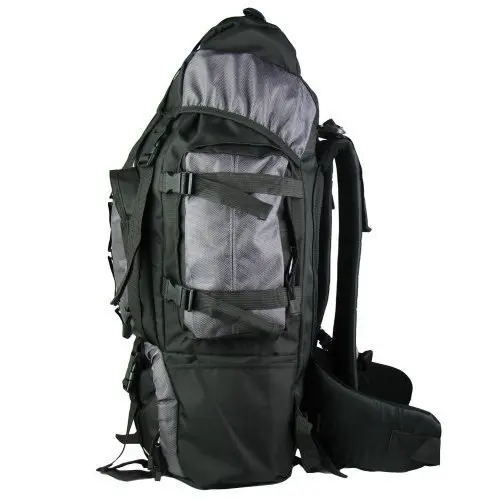 Polyester Black 55l Tactical Sport Internal Frame Hiking Backpack With
