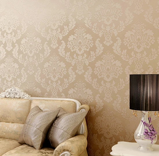 Luxury Damask Design Vinyl Wallpapers Room Wallpaper Buy Room
